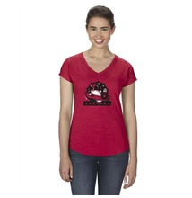 Női póló - piros színben XL