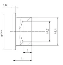 Szegecs D9,5x8,4 mm MIBA / T1