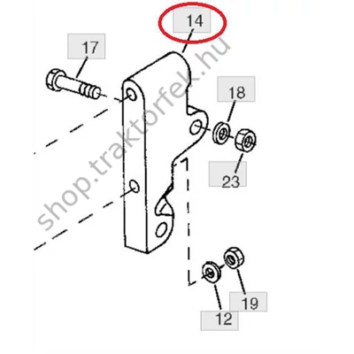 Tartó (14-es képszám) John Deere utángyártott